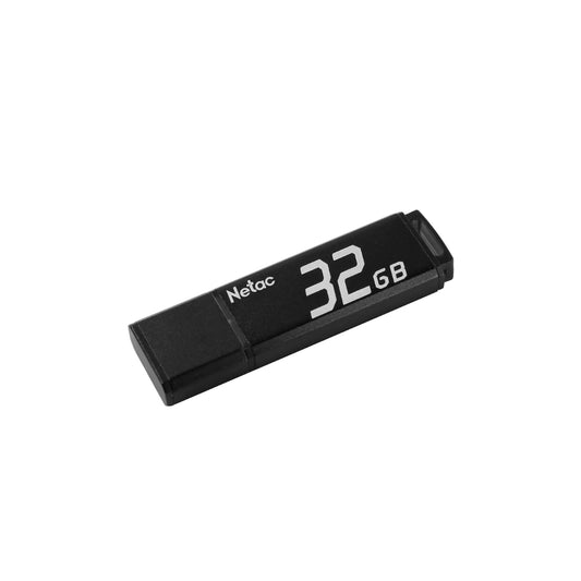 Memoria Flash Netac 32GB USB 3.0 Cuerpo de ALuminio Resistente a Caidas color Negro NT03U351N-032G-30BK