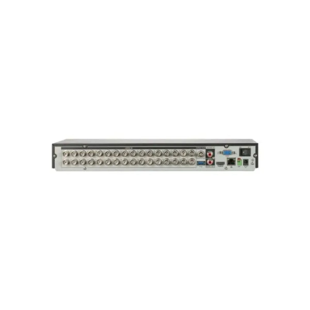 Grabador Dahua Pentahibrido de 32 Canales Wizsense Hasta 32ch IP Proteccion Perimetral SMD Plus Codificacion AI 2xHDD hasta 16TB Audio IO Puerto RS485 DH-XVR5232AN-I3V2.0