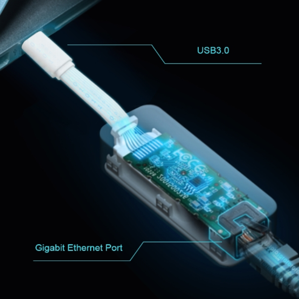 Adaptador USB-C a Ethernet TP-Link UE300C Gigabit Compatible con Windows y MAC TL-UE300C
