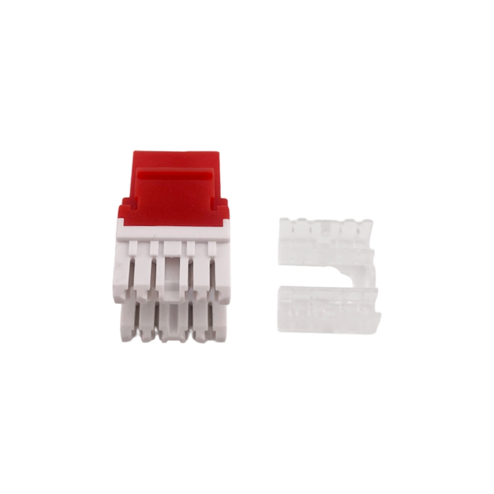 Keystone Jack Dimax Cat6 Cumple ISO IEC 11801 TIA EIA 568C color Rojo C848