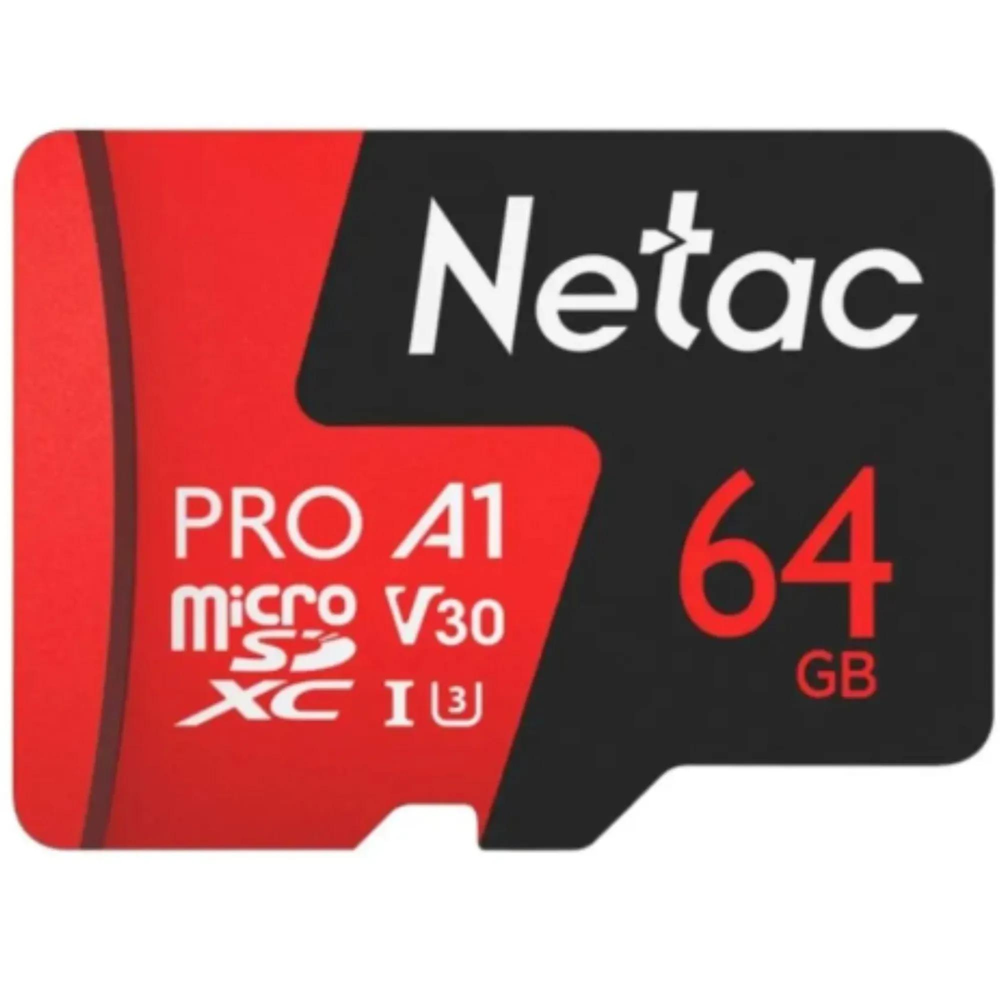 Memoria Micro SD Netac 64GB Extreme Pro SDXC V30 A1 Clase 10 hasta 100MBps NT02P500PRO-64G-S