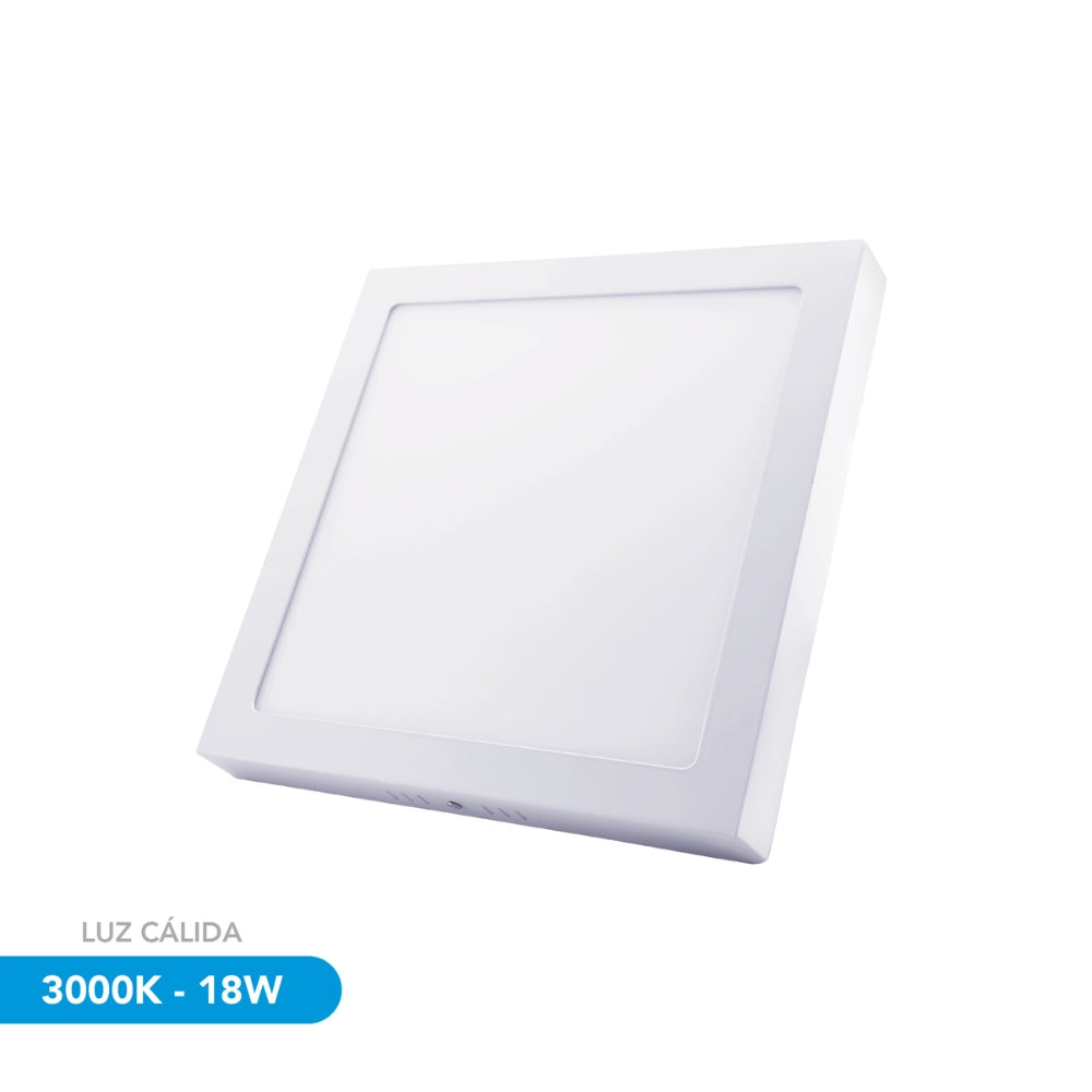 Luz LED Dimax Cuadrada de Sobreponer 18W Luz Calida 3000K S160