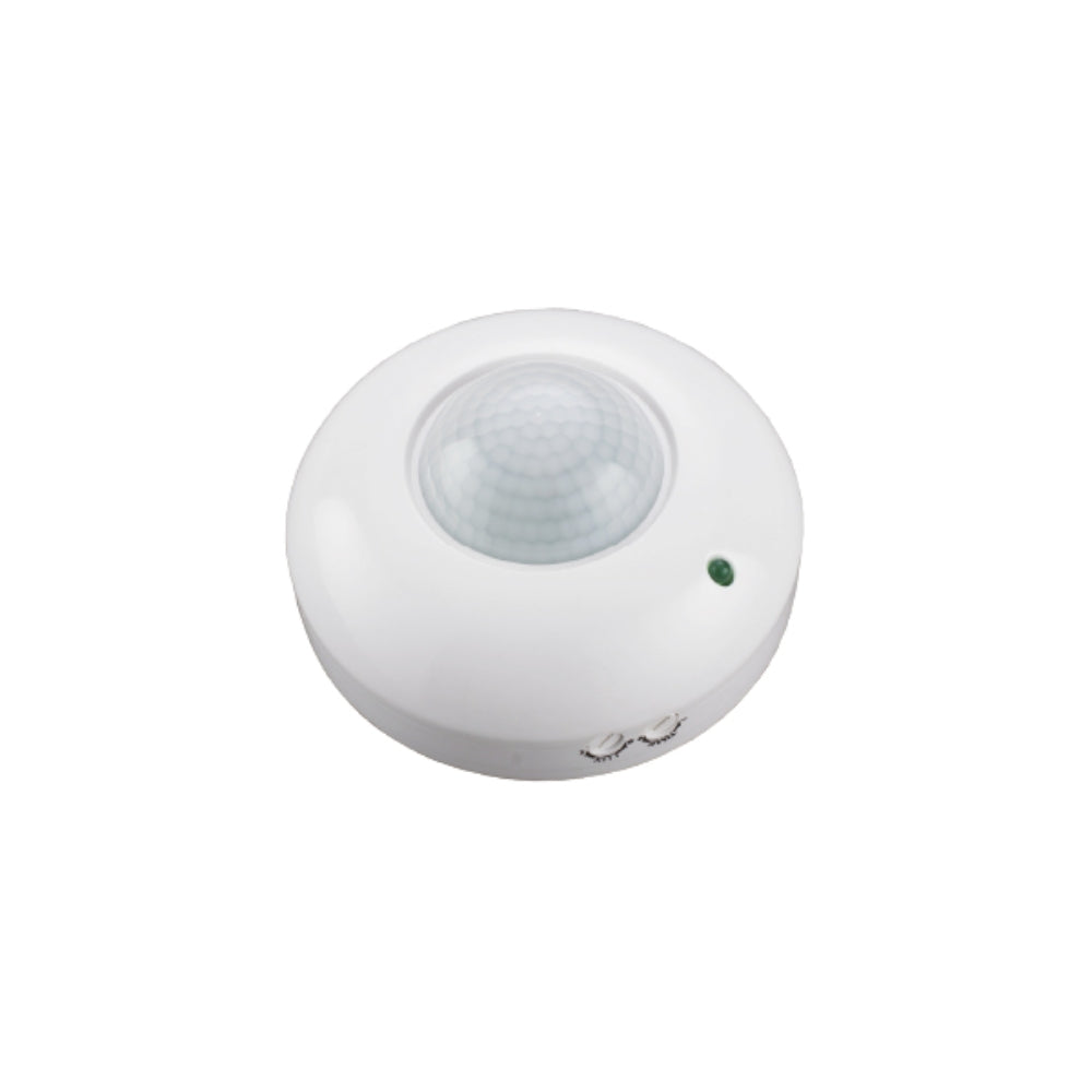 Sensor de Movimiento Dimax Infrarrojo para Techo Deteccion Angulo 360 grados Alcance 12 metros E002