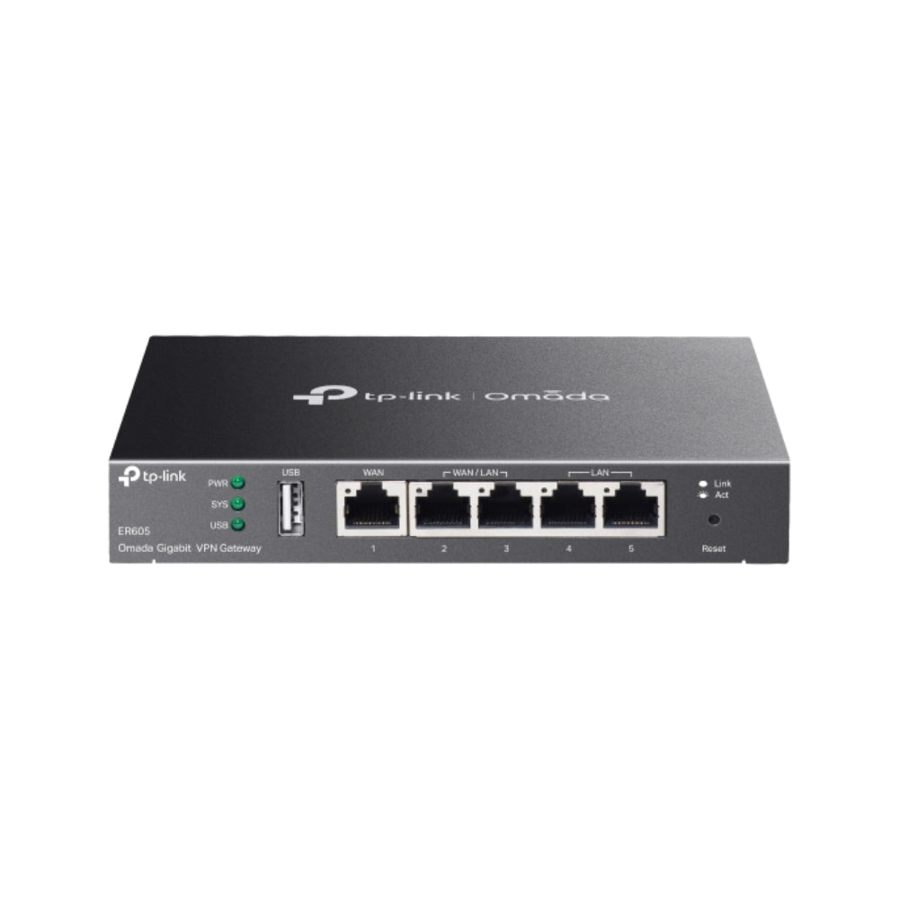 Router VPN TP-Link 1xWAN 4xLAN 1xUSB 3G 4G VPN Hasta 20IPSec Firewall Filtrado IP MAC URL ER605