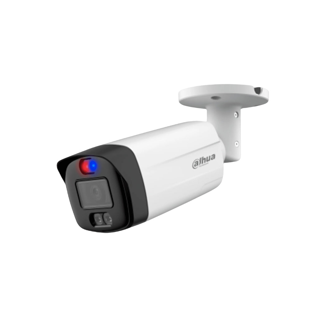 Camara Dahua HDCVI Bala 5MP Full Color con Microfono 24/7 Disuacion Activa 120dB Lente 3.6mm IR 40 metros 25fps 5MP IP67 HAC-ME1509THN-A-PV-036-S2