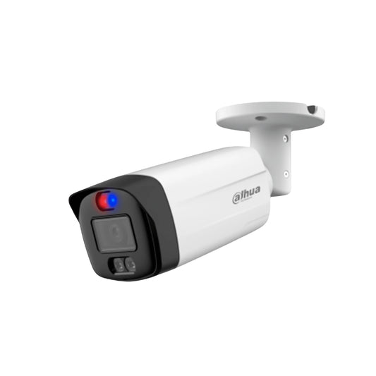 Camara Dahua HDCVI Bala 5MP Full Color con Microfono 24/7 Disuacion Activa 120dB Lente 3.6mm IR 40 metros 25fps 5MP IP67 HAC-ME1509THN-A-PV-036-S2