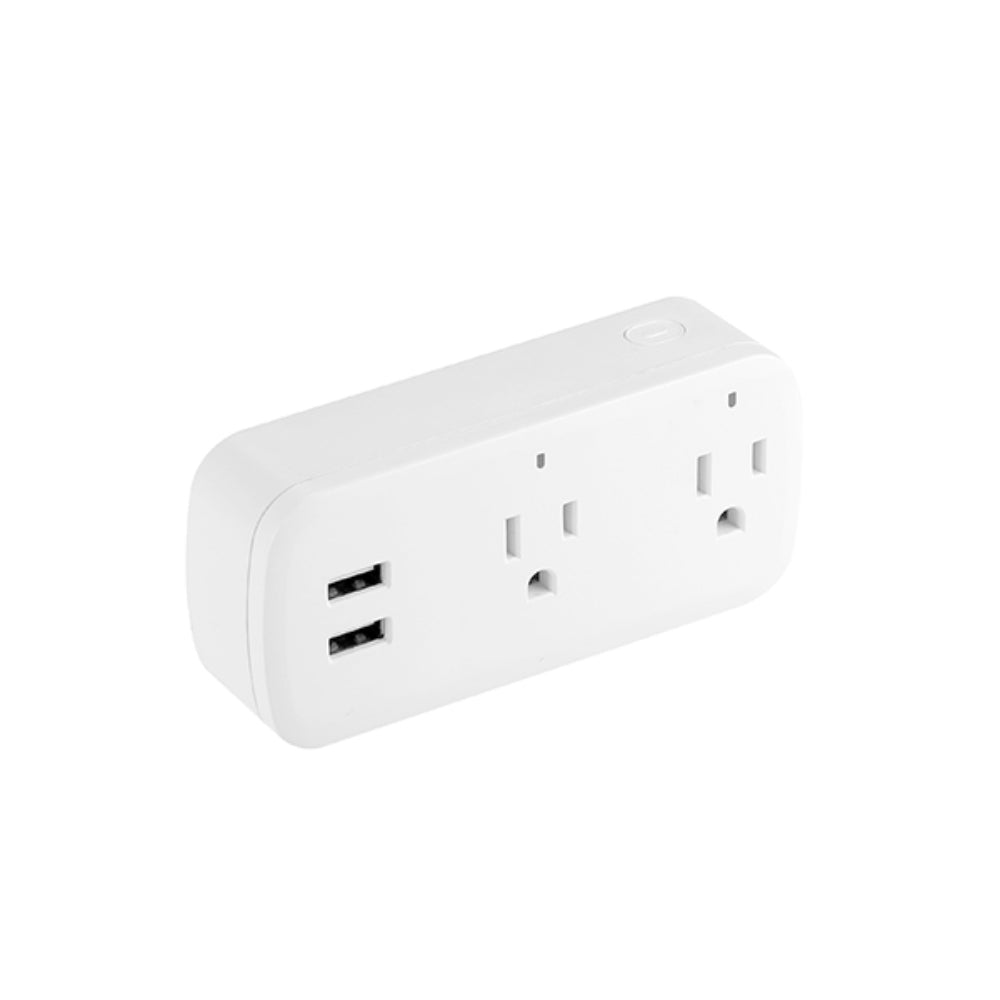 Enchufe Dimax Smart Doble Maximo 15Amp + 2 USB WiFi Control por Voz Alexa y Google Alcance hasta 40 metros S102