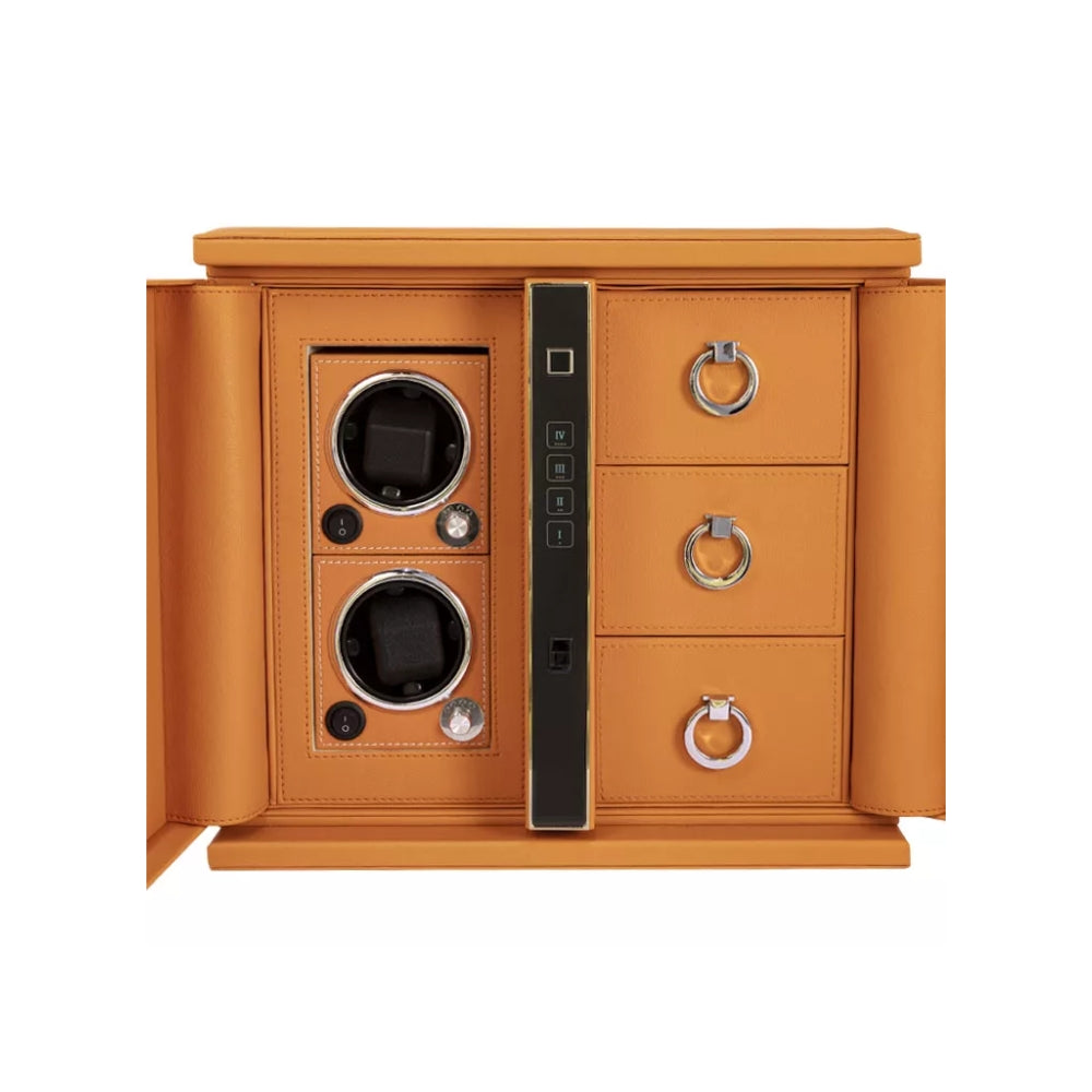 Caja Fuerte Safewell con Clave+Contraseña+Huella Tipo Armario para Joyas JS0105-Naranja