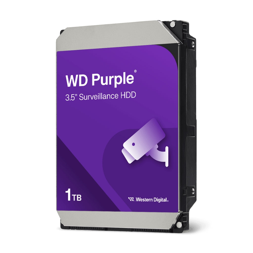 Disco Duro Western Digital Purpura 1TB 5400RPM Sata 6Gbps 3.5" Trabajo 24/7 para Video Vigilancia WD10PURZ