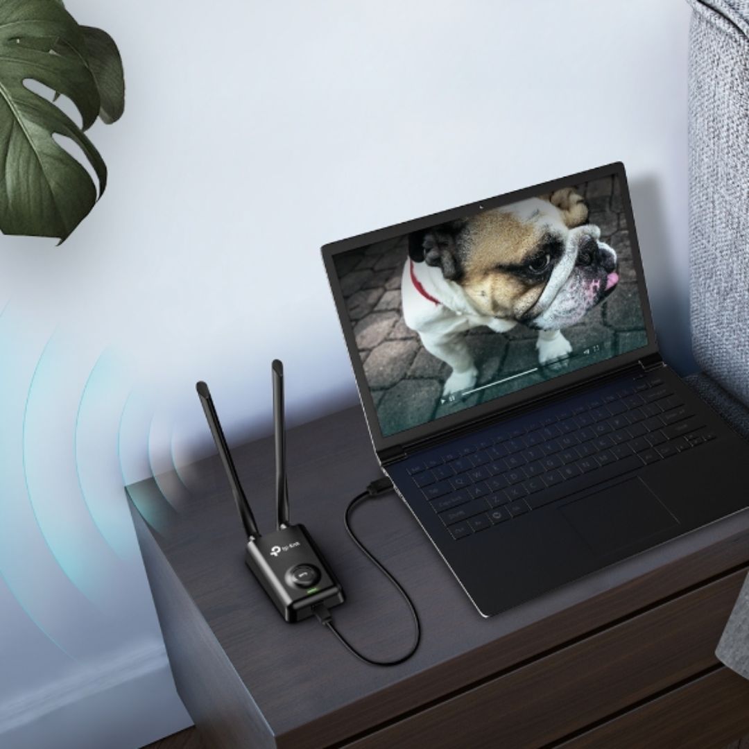Adaptador USB a WiFi TP-Link N300 Antena removible de 5dBi Cable de 1.5Metros TL-WN8200ND