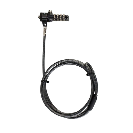 Candado de Seguridad Targus Defcon T-Lock Reseteable con 4 Digitos Longitud 1.5 metros Compatible para Laptop con Ranura de Bloqueo ASP61LA