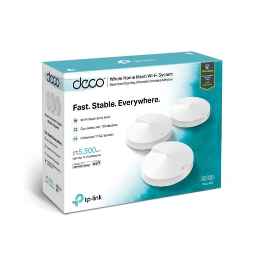 Sistema WiFi Mesh TP-Link Deco M5 (2-Pack) AC1800 Elimina Zonas Muertas Roaming Conexiones sin Lag Control Parental Compatible con Todos los Decos 4 Antenas Internas DECO M5(2-PACK)