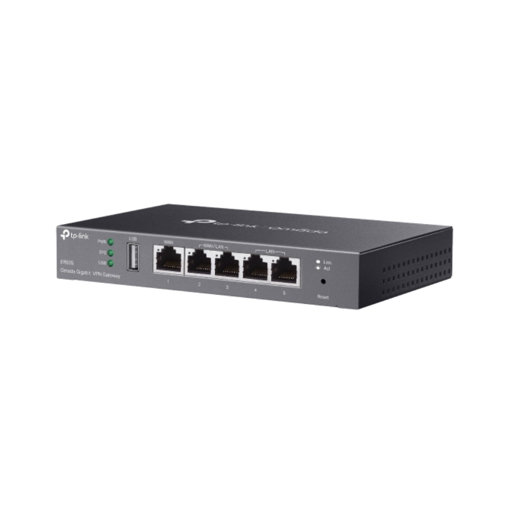 Router VPN TP-Link 1xWAN 4xLAN 1xUSB 3G 4G VPN Hasta 20IPSec Firewall Filtrado IP MAC URL ER605