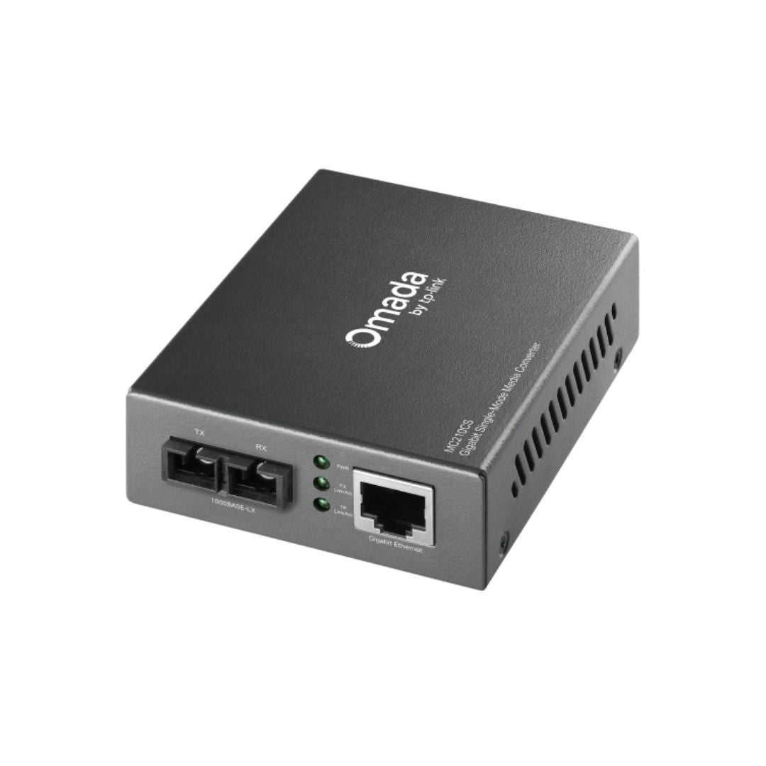 Conversor Fibra Optica a Ethernet TP-Link Monomodo 1310nm Duplex SC 1 Ethernet Auto MDI MDIX Distancia hasta 15Km MC210CS