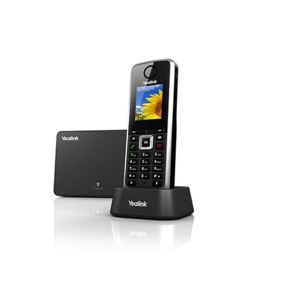 Telefono IP Yealink Inalambrico Simple+Cargador Tecnologia Dect Requiere 1xW52P como Telefono con Base Maestra Pantalla LCD 9 tonos Incluye Bateria W52H