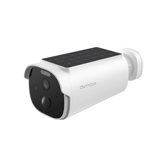 Camara Dimax para Exterior 4MP Full Color con Panel Solar y 2 Baterias Integrada Litio Detecta Movimiento Audio 2vias Ranura SD hasta 256GB IP65 G124