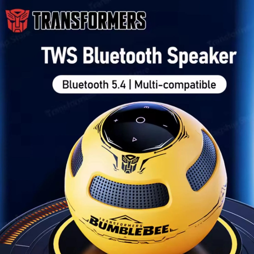 Parlante Transformers Bumblebee Subwoofer Surround BT V5.4 Poderoso Bajo Interconexion TWS HiFi Sonido Holografico 9D Manos Libres BT TF Card Potencia 5Watts Bateria 1800mAh TF-Y17-YW