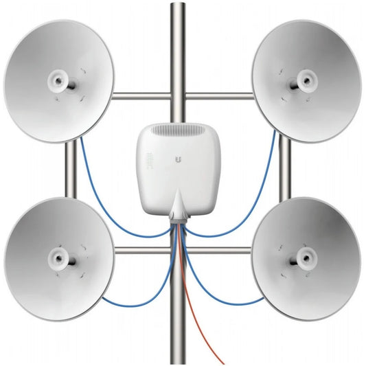 Edgepoint Ubiquiti con Router Integrado 2xSFP 6xEthernet Gigabit 1xSalida DC Salida PoE Pasivo Caja para Conexion en Torre Totalmente Aislado por Fibra UB-EP-R8