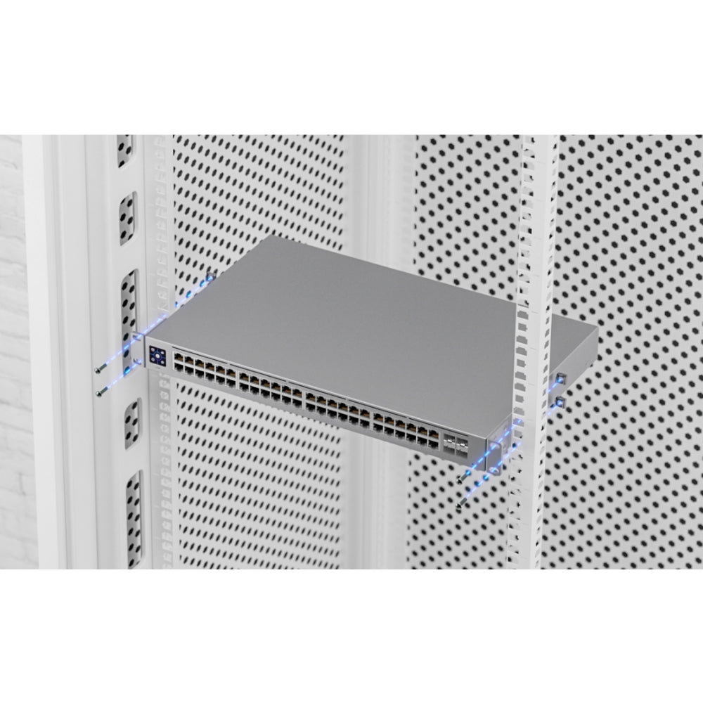 Switch Ubiquiti Unifi 48 Puertos 16xGigabit 32xGigabit PoE/AF/AT 4xSFP Potencia Max 195Watts Switching 104Gbps Rackeable UB-USW-24-POE