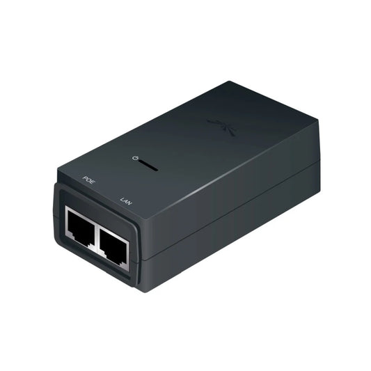 Inyector PoE Ubiquiti 24Vdc Potencia 12Watts Corriente 0.5Amp 2xEthernet NO Compatible con Camaras IP Dahua UB-POE-24-12W