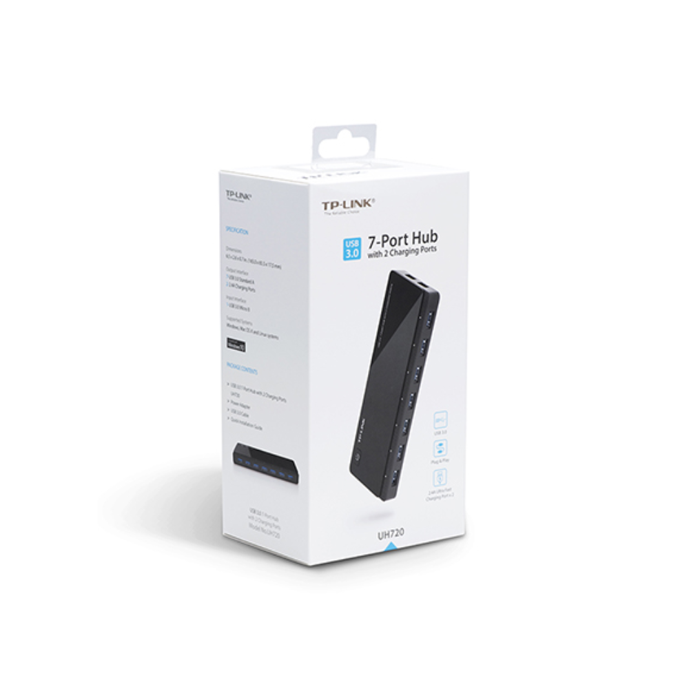 Hub TP-Link de 7 Puertos USB 3.0 con 2 Puertos de Carga TL-UH720