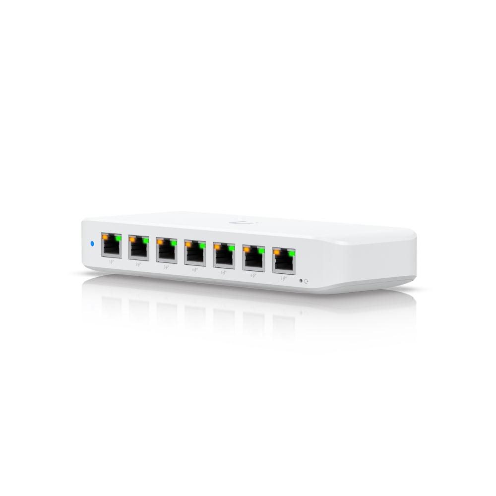 Switch Ubiquiti Ultra 8xPuertos Gigabit PoE 1xPuerto PoE++ 7xPuertos PoE+ Switching 16Gbps Consumo 30Watts Capa 2 UB-USW-ULTRA