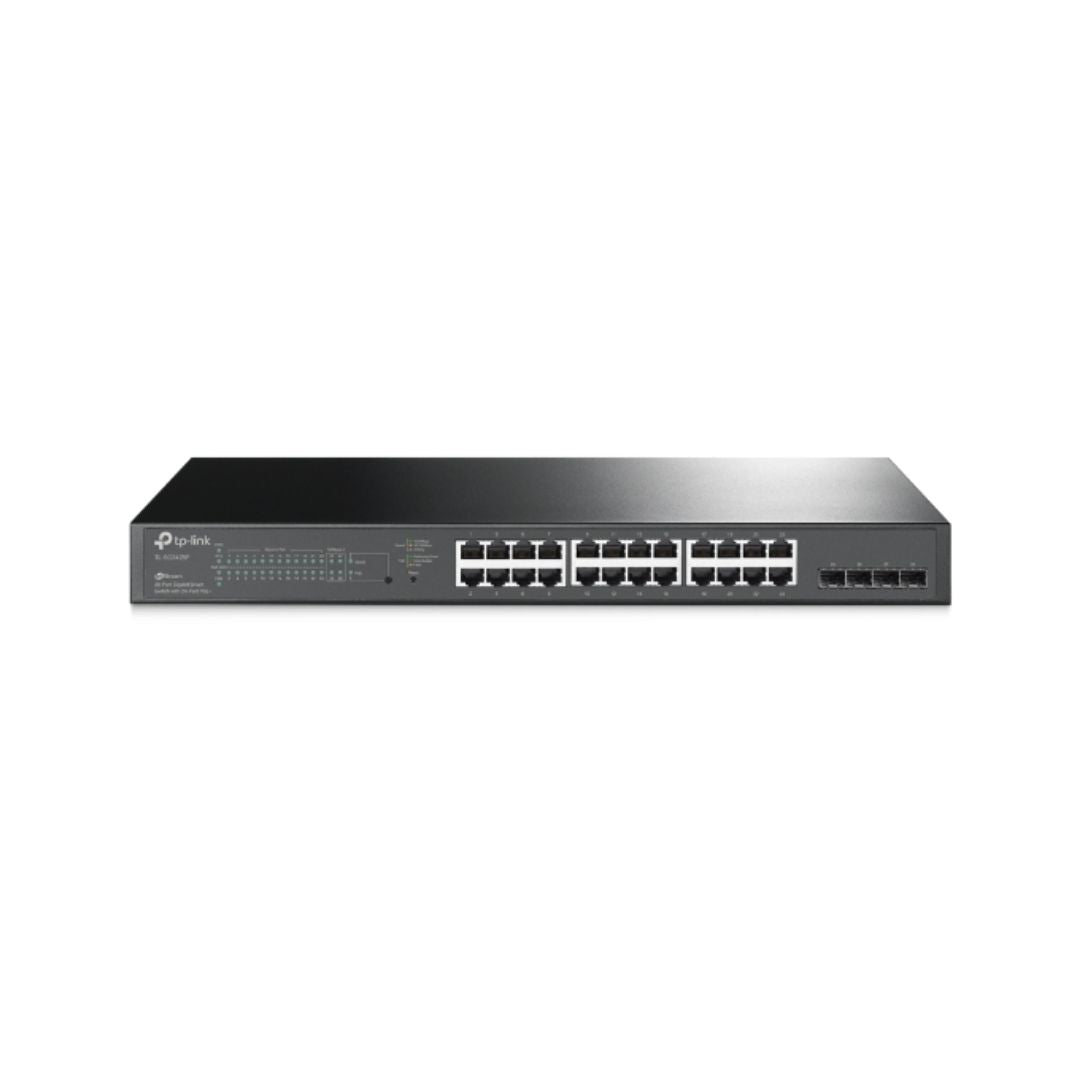 Switch TP-Link POE+ 4xSFP 24 Puertos Gigabit Administrable L2/L3 QOS IGMP Snooping SNMP Potencia 250W TL-SG2428P