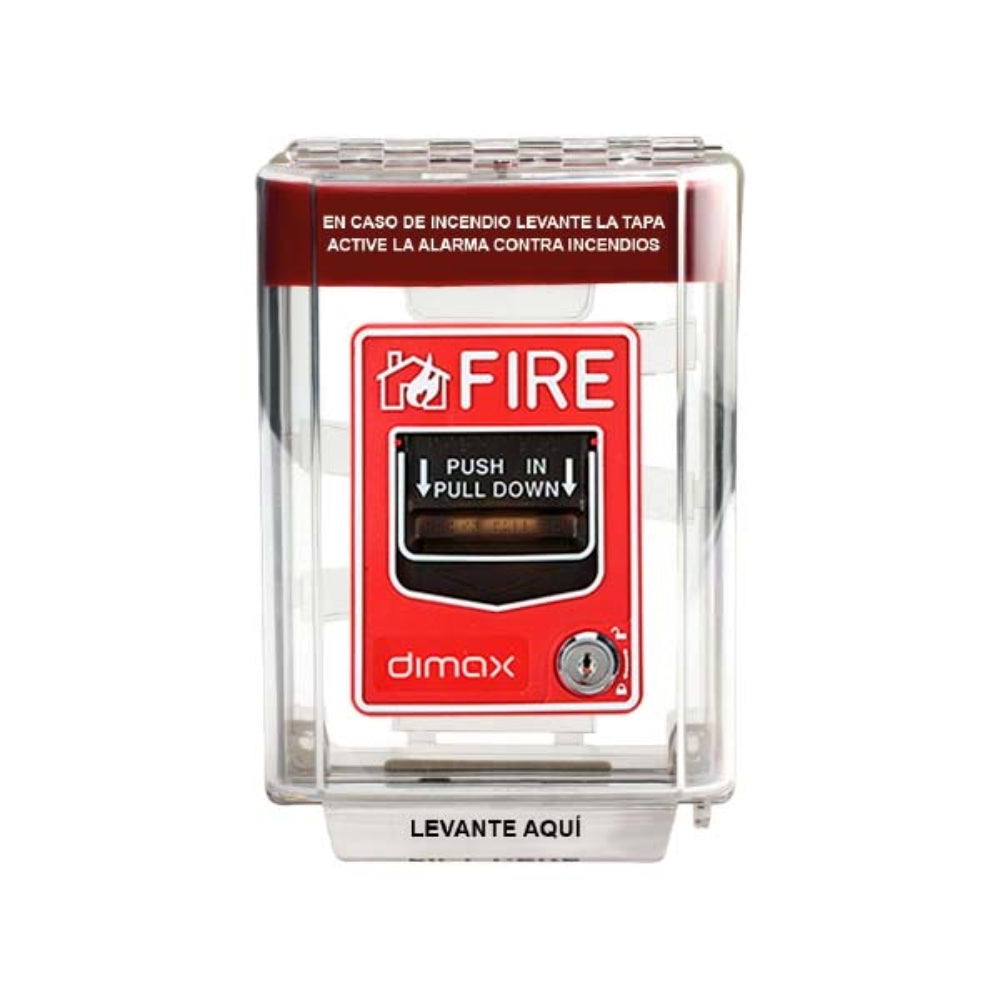 Protector Dimax para Pulsador Boton de Estacion Manual Transparente Acrilico de Gran Resistencia Compatible con J001-W031 W034