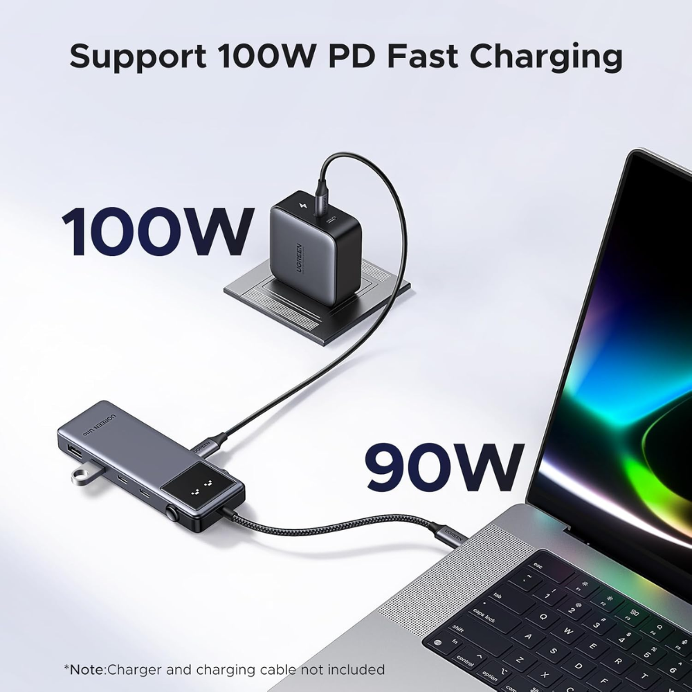 Hub USB-C Ugreen 6en1 1xHDMI 4K 2xUSB-A 3.2 2xUSB-C 3.2 PD hasta 100Watts Velocidad hasta 10Gbps 35998
