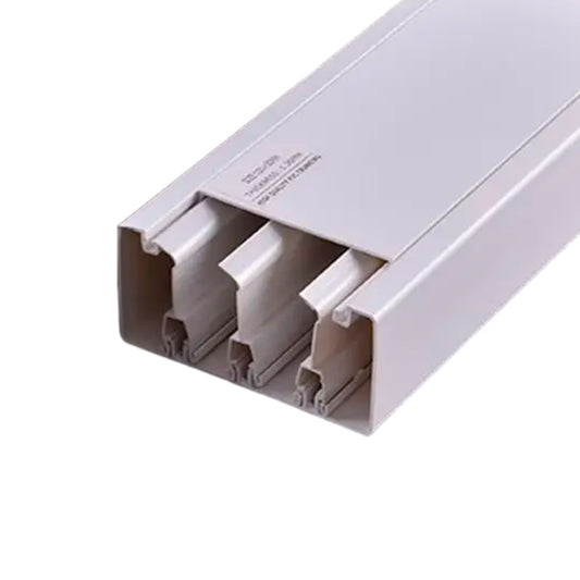 Cable Canal Dimax PVC de 2 Vias 50x100mm Paquete de 2 Unidades Longitud 2 Metros color Blanco S121