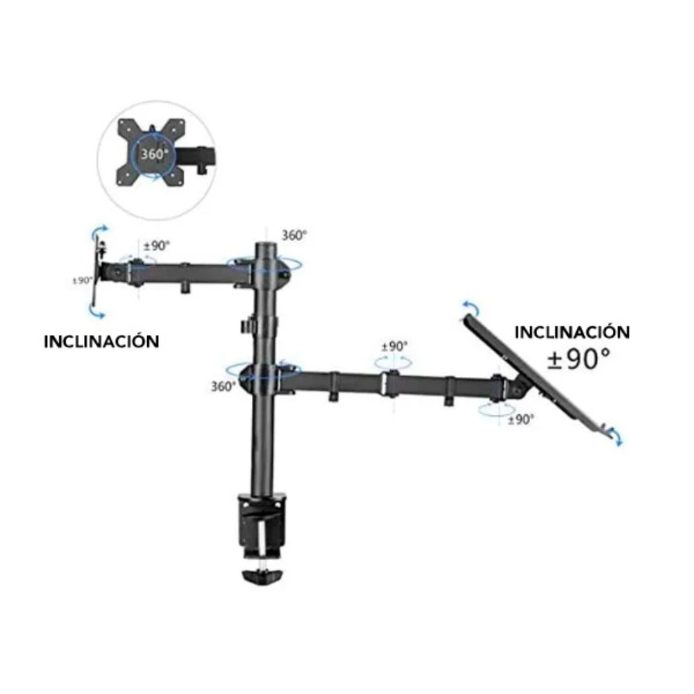 Soporte de Monitor Dimax de 27'' y Portatil Soporta 9Kg B008