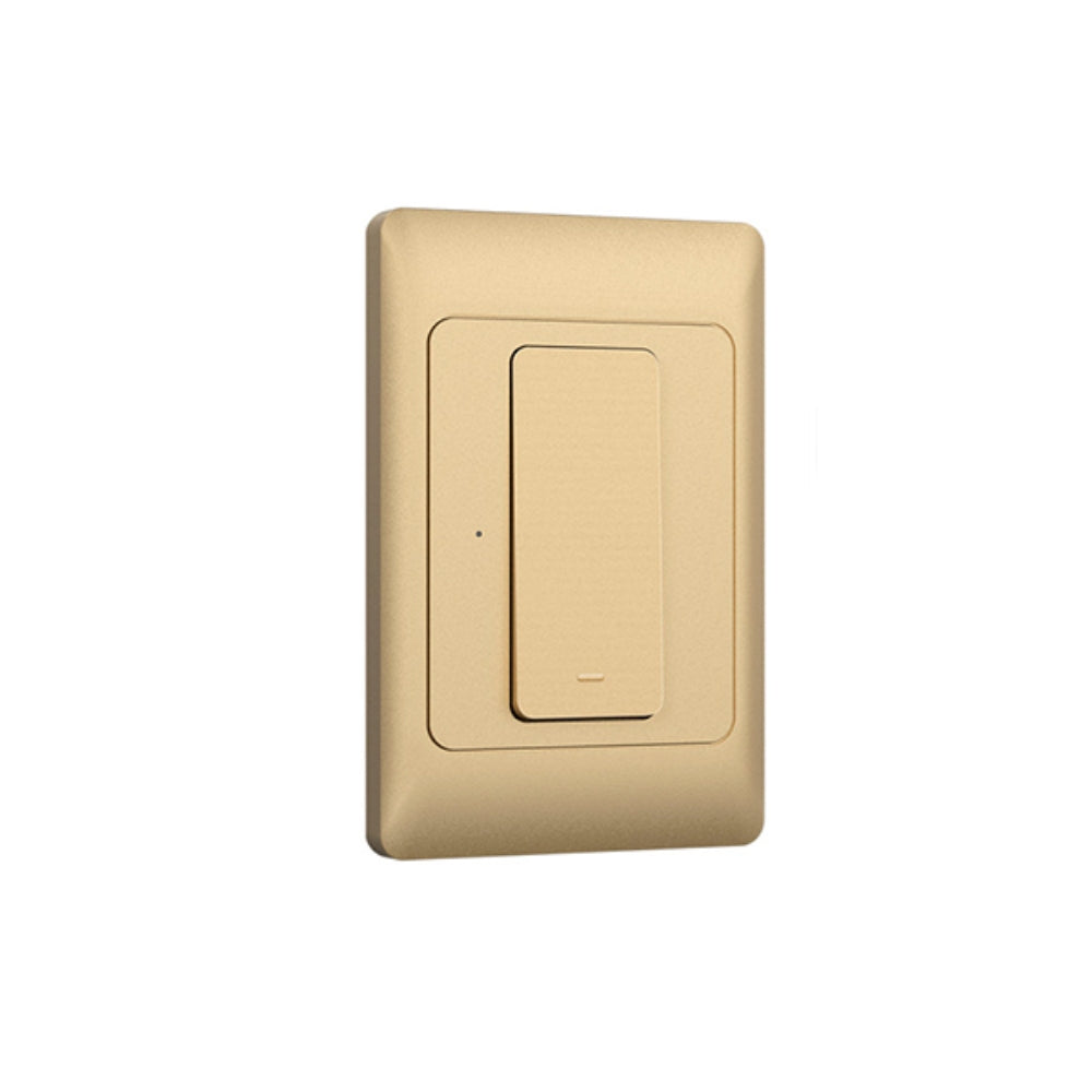 Interruptor Dimax de 1 Punto Smart WiFi 2.4GHz Control por Voz Alexa y Google color Dorado H353