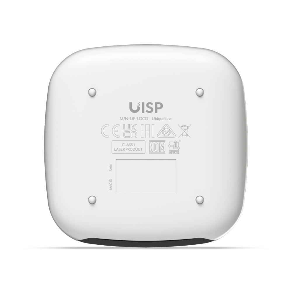 Ufiber Ubiquiti Loco CPE GPON WAN SC/UTP GPON 1xEthernet Gigabit 550Mbps PoE Incluido 24Vdc 0.3Amp Compatible con OLTs de Otros UB-UF-LOCO