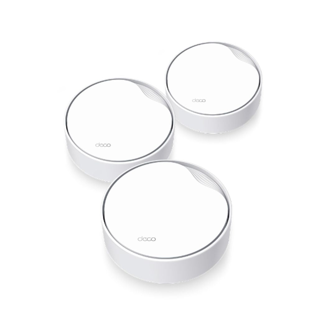 Sistema Mesh TP-Link Deco X50 PoE (3-Pack) WiFi 6 CPU Dual Core 1x2.5Gbps 1xGiga Router AP Roaming Conexiones sin Lag Montaje Techo Pared Mesa DECO X50-PoE(3-pack)