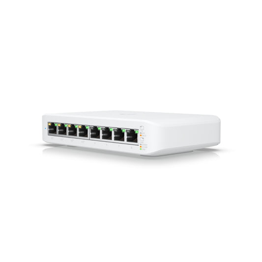 Switch Ubiquiti Unifi Lite PoE 8xPoE 4xPuertos AT/PoE 4xGigabit Soporta 802.3AT Consumo Max 52Watts Capa 2 UB-USW-LITE-8-POE