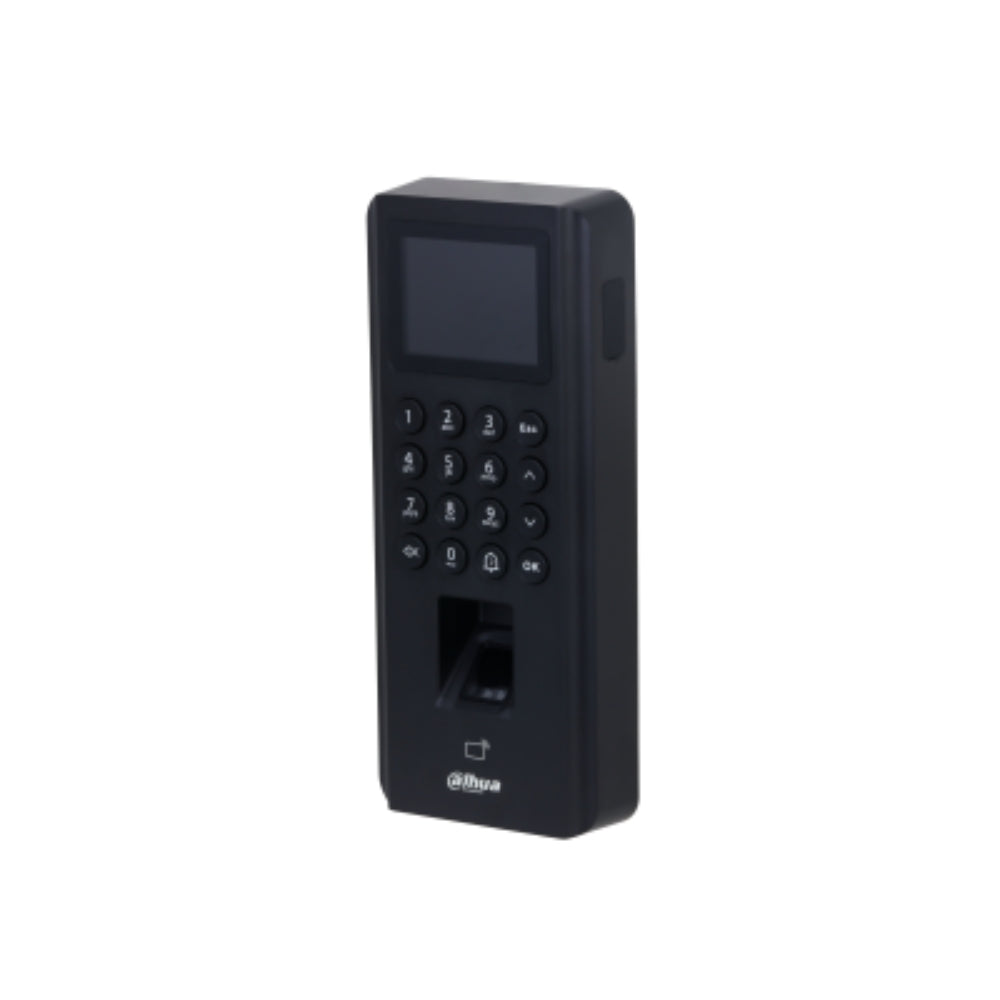 Control de Asistencia Dahua Standalone Pantalla 2.4" 30K Usuarios Tarjeta y Password, 5K Huellas Puerto 1xWiFi 1xEthernet DHI-ASI2212J-DPW