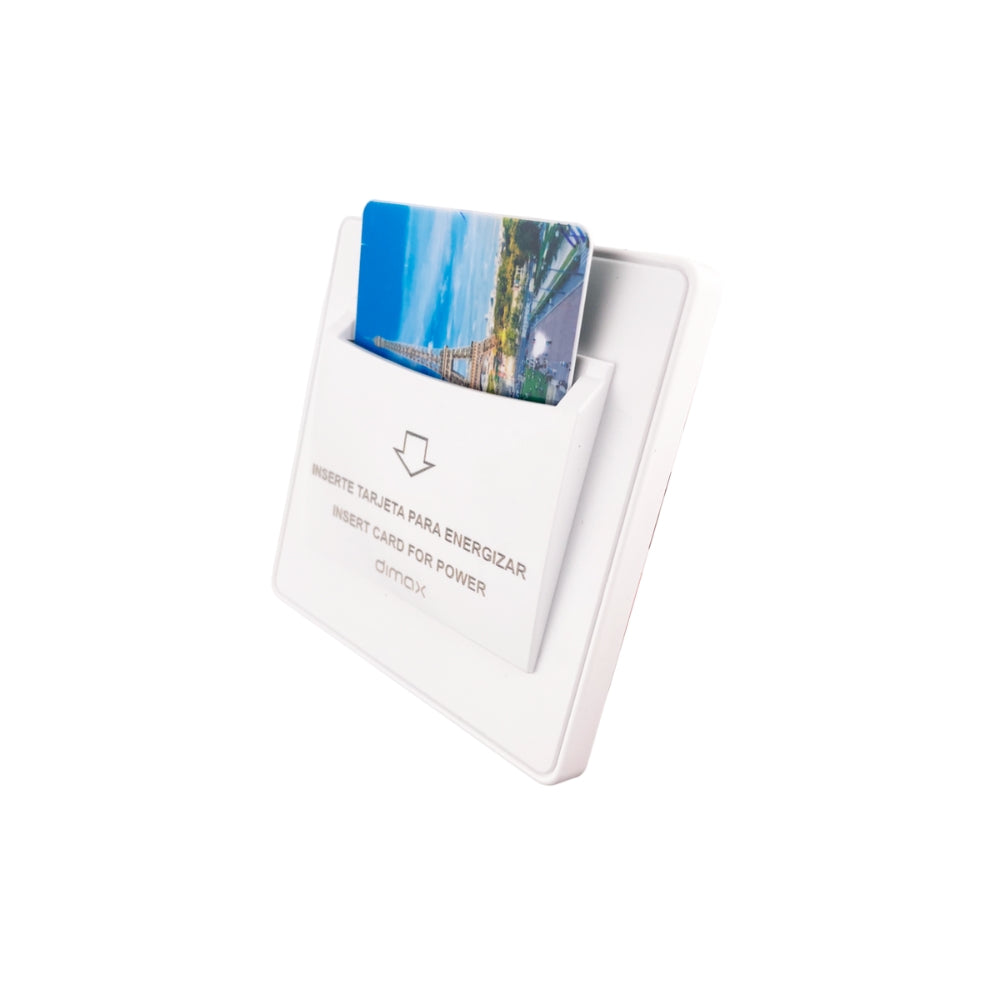Activador de Energia Dimax para Habitaciones con Sistema RFID para Hoteles Solo Compatible con Tarjetas Mifare Voltaje 110 a 240VAC C781