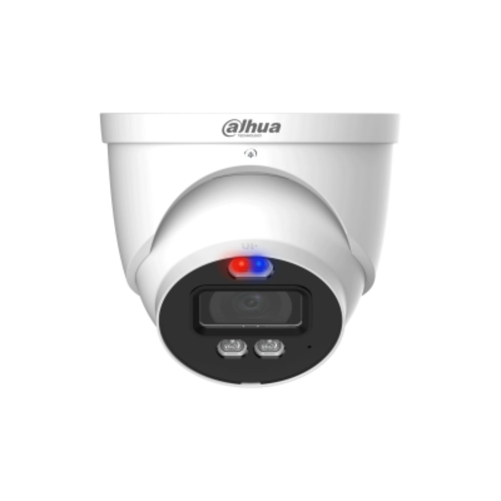 Camara Dahua HDCVI Domo 5MP TIOC Doble iluminador Parlante integrado Lente 2.8mm IR 40 metros 25fps 5MP IP67 HAC-ME1509HN-A-PV-0280-S2