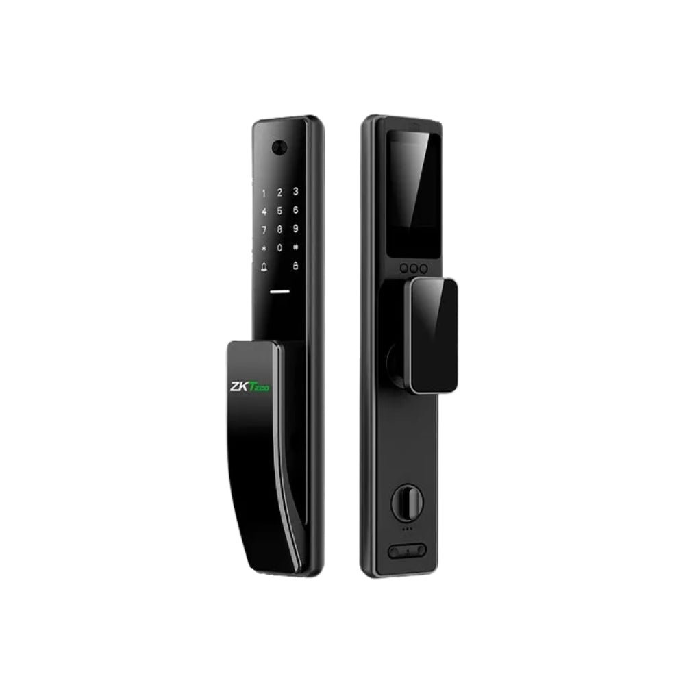 Cerradura Smart Zkteco Capacidd 50xRostro 100xHuella 50xContraseña 50xTarjeta IC S50 Comunicacion WiFi Bateria Interna 4200mA HBL400-Left