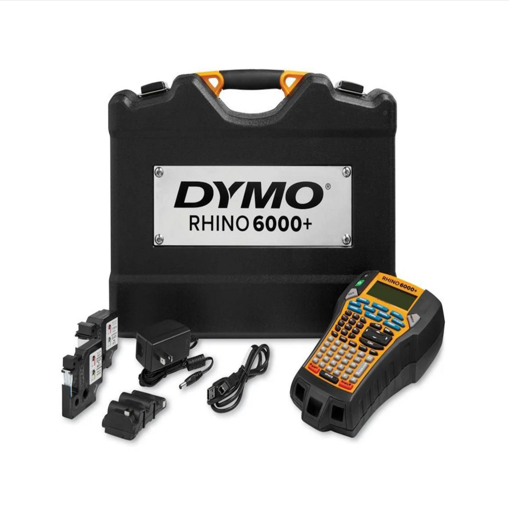 Etiquetadora Dymo Rhino 6000+ Industrial Kit Maletin soporta cinta hasta 25mm 1" Incluye 2xCintas 1xBateria y 1xCargador 2122499