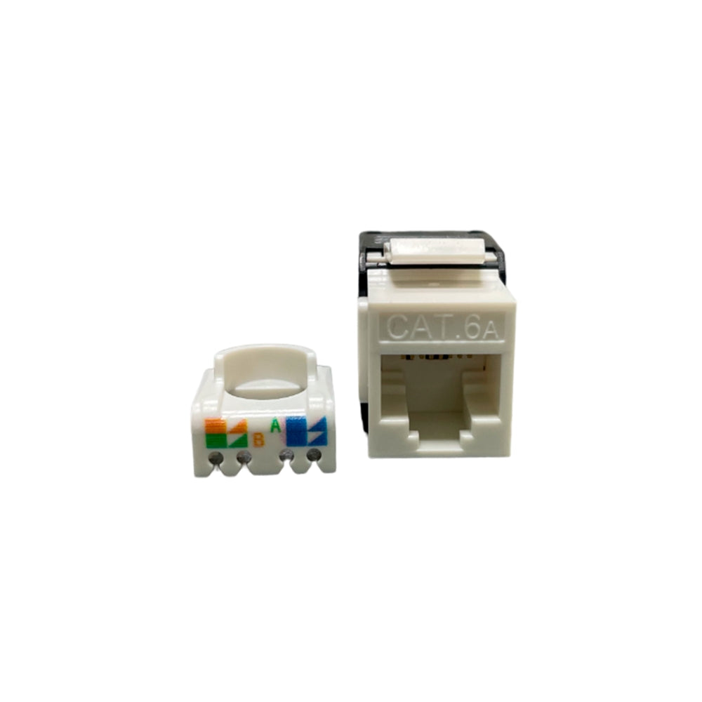 Keystone Jack Dimax Cat6A Cumple ISO IEC 11801 TIA EIA 568C color Blanco C719