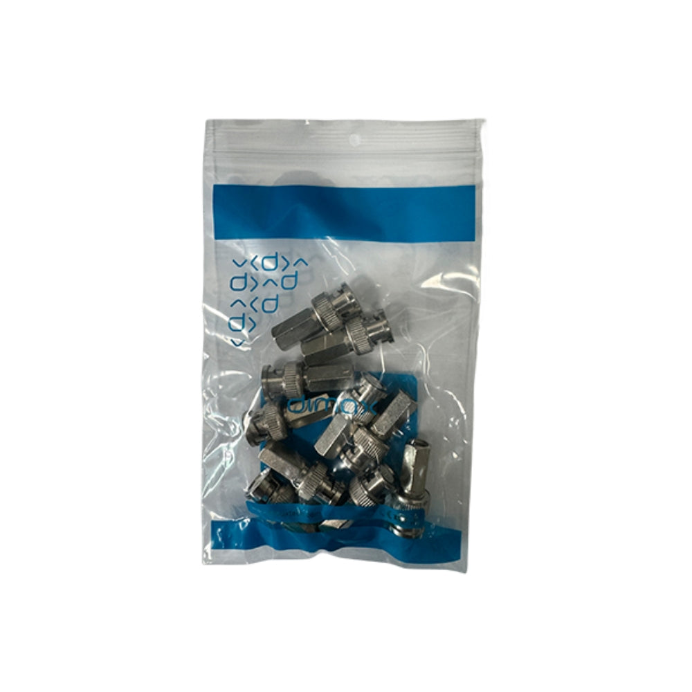 Bolsa de 10 Conectores BNC Dimax de Rosca para Cable RG6 N042