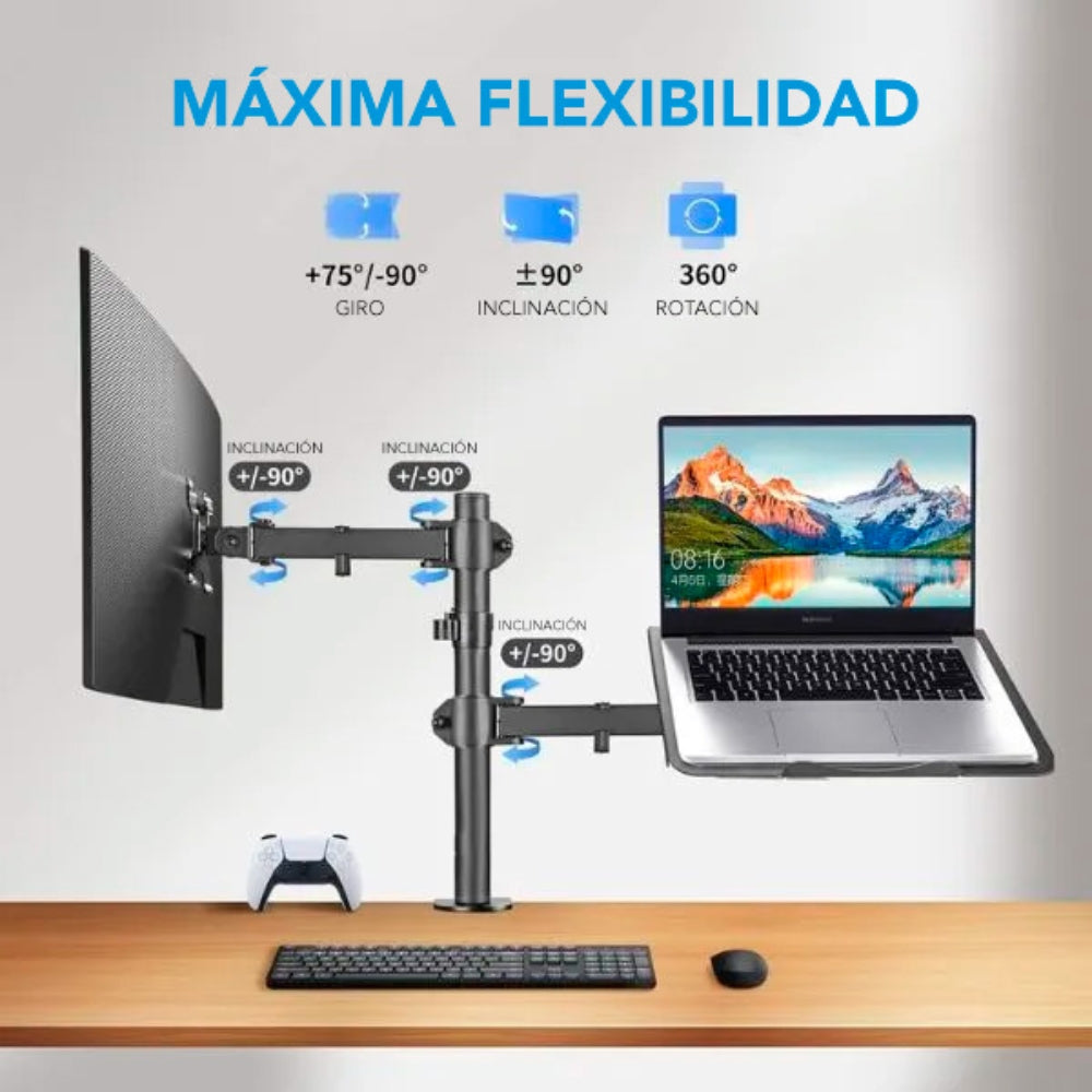 Soporte de Monitor Dimax de 27'' y Portatil Soporta 9Kg B008