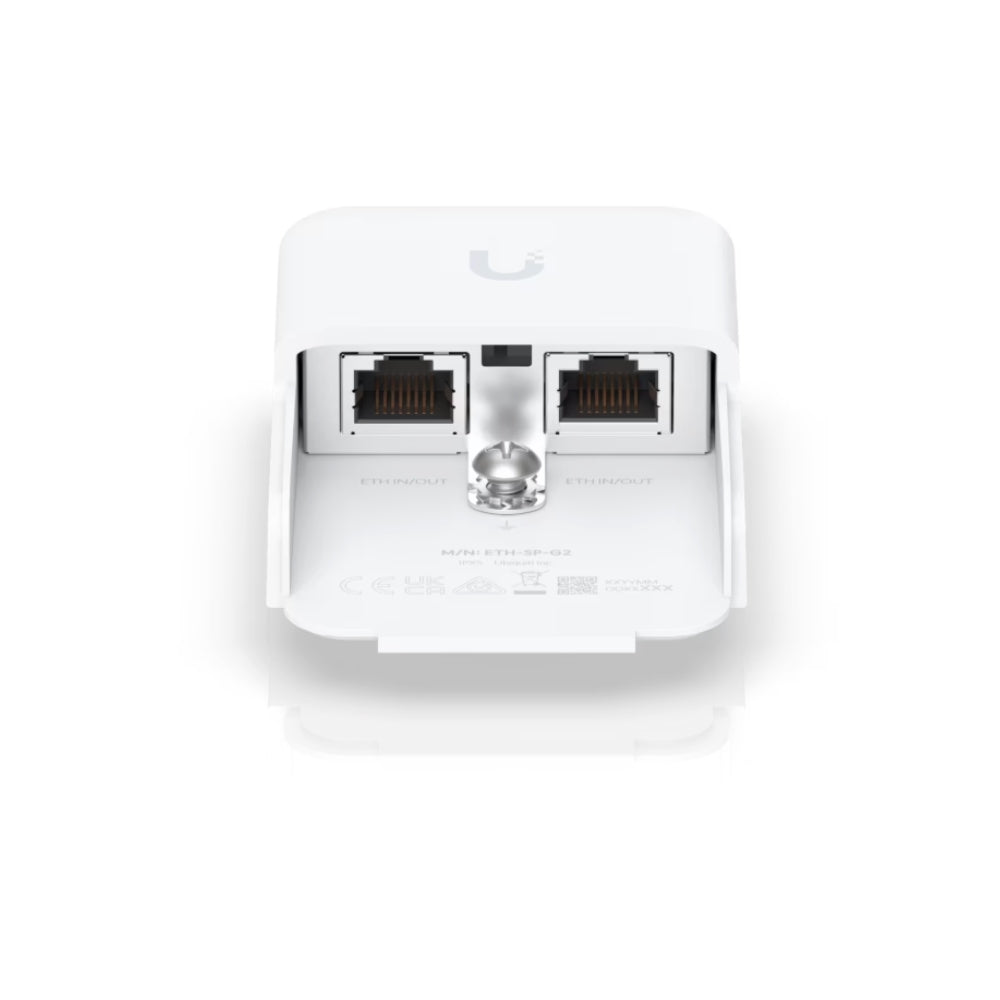 Protector Contra Descargas Ubiquiti Gigabit Soporta 802.3AF Corriente Maxima 5KAmp Resistencia 1GOhm UB-ETH-SP-G2