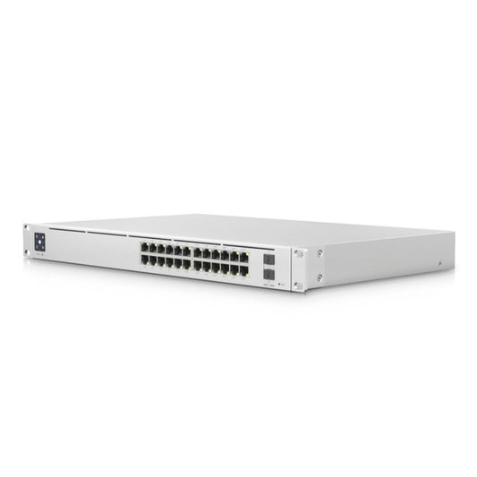 Switch Ubiquiti Unifi USW Pro 24 PoE 8xGigabit PoE++ 16xGigabit PoE+ 2xSFP+ Capa 2/3 Pantalla Tactil 1.3" Potencia Max 400Watts UB-USW-PRO-24-POE