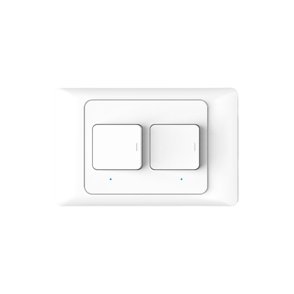 Interruptor Dimax de 2 Puntos Smart WiFi 2.4GHz Control por Voz Alexa y Google color Blanco H345
