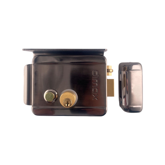 Cerradura Dimax Electrica Bidireccional con Boton de Presion Incluye 5 Llaves Alimentacion 12a18 Vdc 3Amp N093
