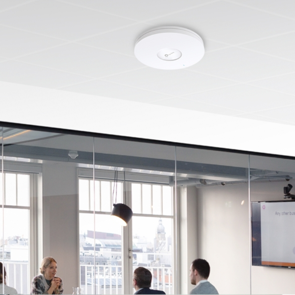 Access Point TP-Link AX1800 WiFi6 Omada Mesh Doble Banda 1800Mbps 1 Puerto Gigabit MU-MIMO Roaming de Usuarios Hotspot 16SSID Portal Cautivo IP67 EAP610