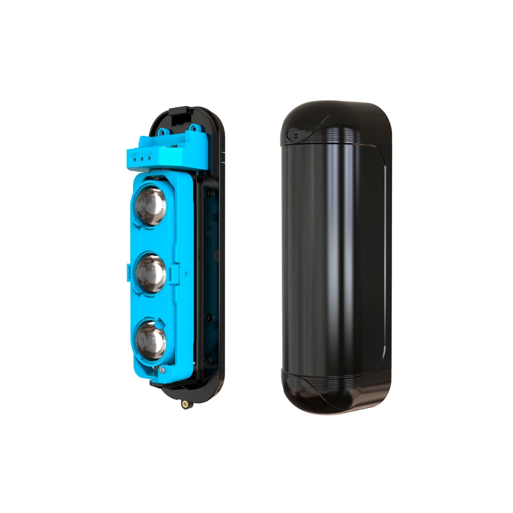 Fotocelula Dimax hasta 250 Metros con 3 Haces de Luz IR Alimentacion 9 a 30Vdc 9 a 20Vac Salida Rele NO NC IP65 A313