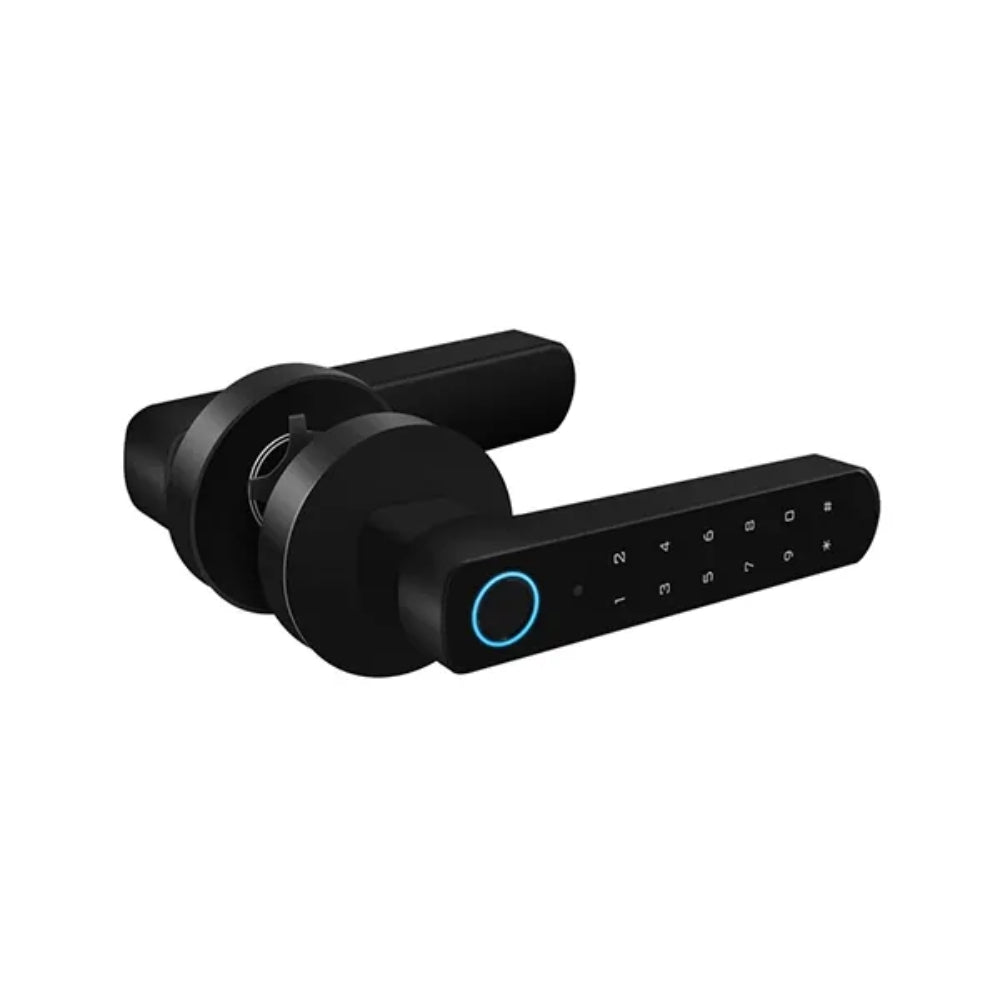 Cerradura Inteligente Dimax Apertura con Huella y Llave Version Bluetooth Alimentacion 4 Pilas AAA color Negro DMS-WD023-B
